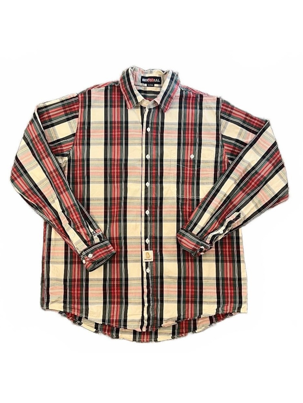 Bocomal Red Plaid Flame Resistant Buttonup Shirt FR CAT 2 NFPA 2112 Workwear